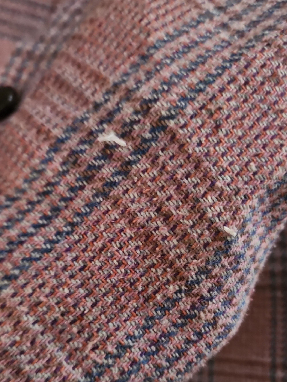 Oscar de la Renta Vintage Plaid Skirt Suit Set Mauve Wool Blend 2PC - Picture 11 of 16